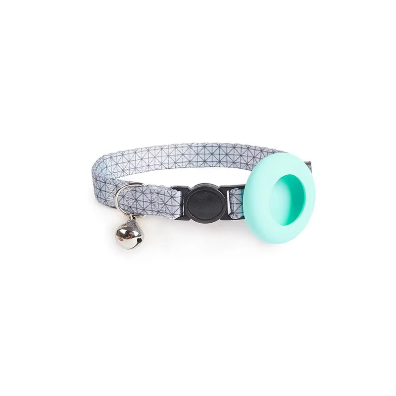 Cat Bell Collar with Protective Silicone Airtag Sleeve