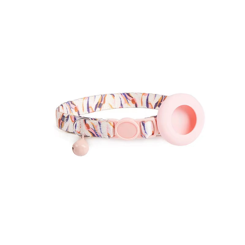 Cat Bell Collar with Protective Silicone Airtag Sleeve
