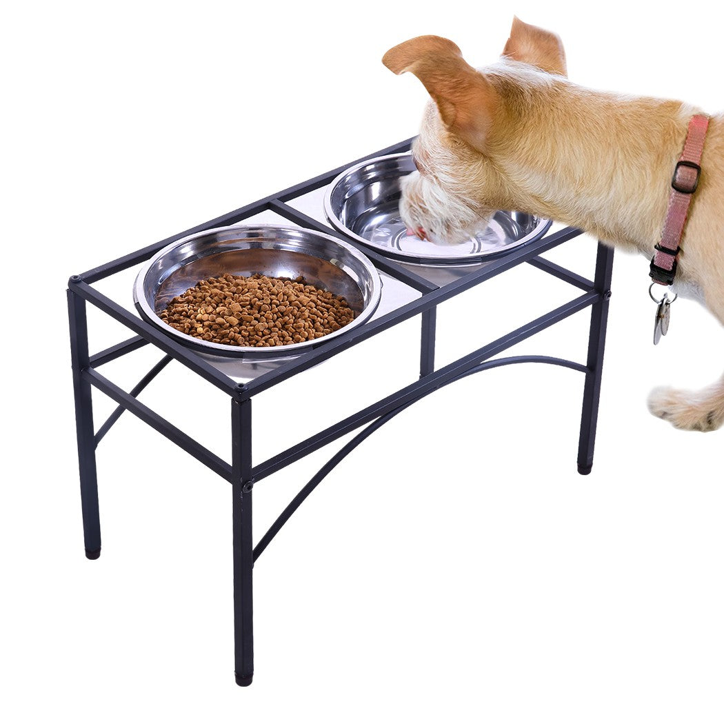 Pawevo Dual Elevated Stainless Steel Pet Feeder