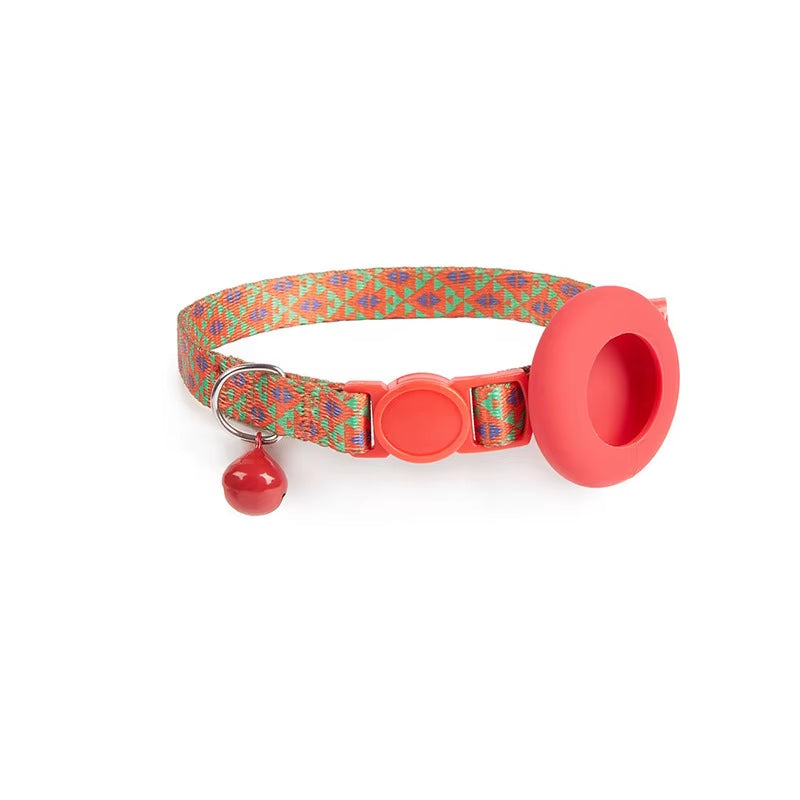Cat Bell Collar with Protective Silicone Airtag Sleeve