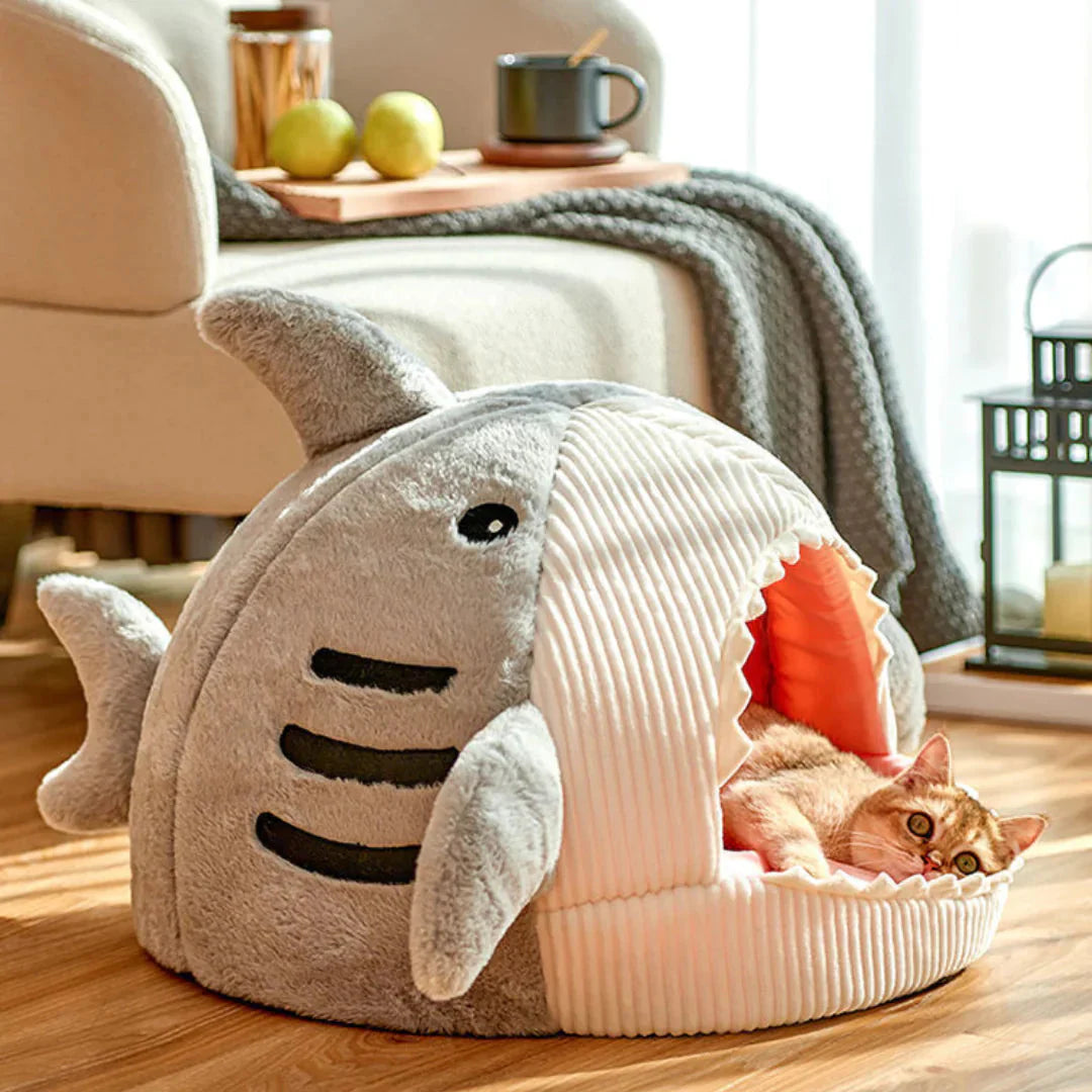 CozyFin Luxury Plush Shark Pet Bed