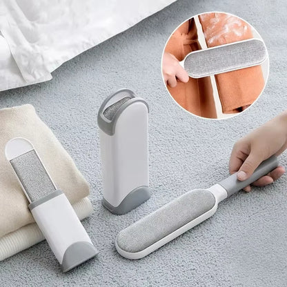 Abzorbitall Double-Sided Pet Hair Remover Brush with Self-Cleaning Base
