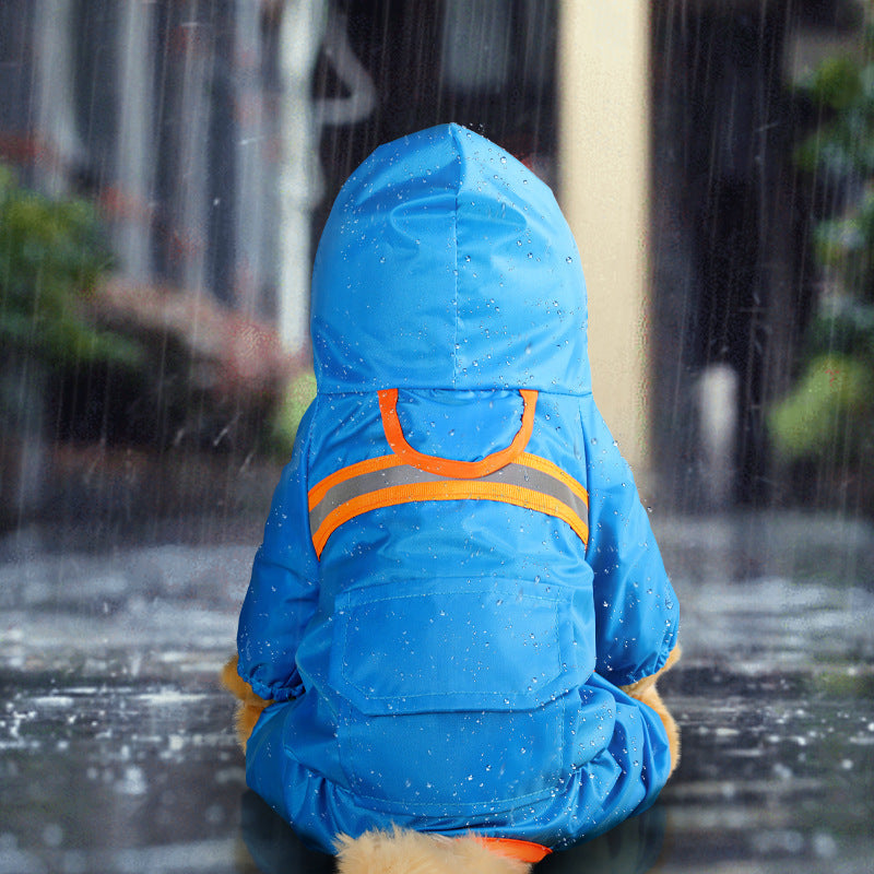 RainRover All-Weather Pet Raincoat - Blue Edition