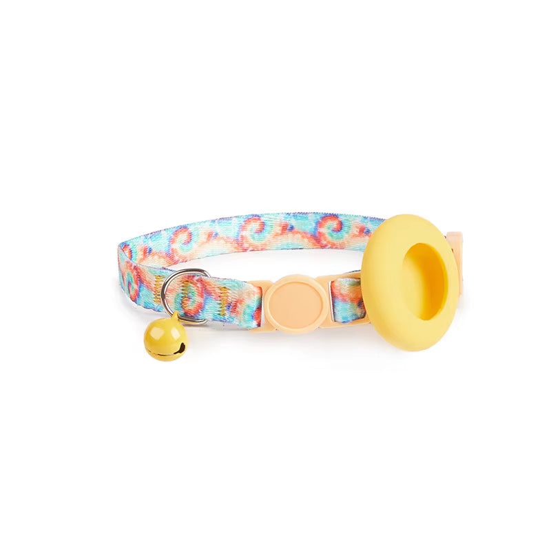 Cat Bell Collar with Protective Silicone Airtag Sleeve