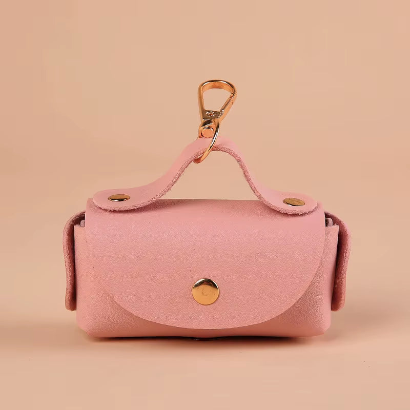 Artificial Leather Poop Bag Dispenser & Organizer